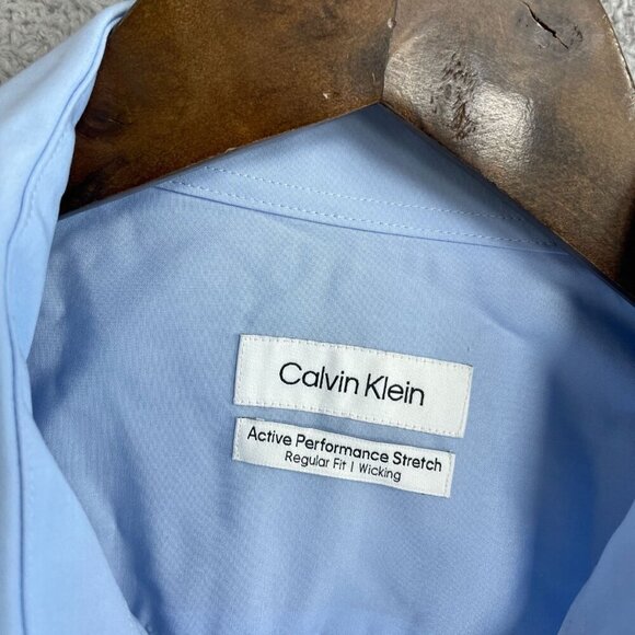 NEW Calvin Klein Men's L Regular Fit Active Performance Stretch Dress Shirt - Picture 6 of 9